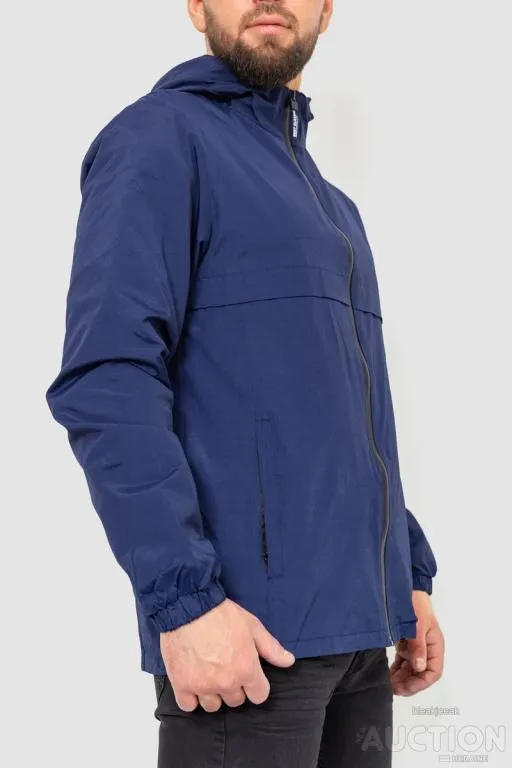 Ветровка мужская на подкладке, цвет темно-синий, 243R06887 З аукціону