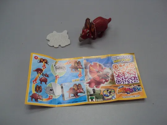 Купити Фигурка киндер сюрприз VV224 Ferrero животные Трицератопс динозавр №18612л