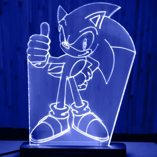 Акриловий світильник-нічник Сонік 2 синій tty-n000103 Ціна