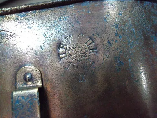 Котелок армейский РИА клеймо орел ПБ И С. ПК 1912 СОЗ царский медь целый без дыр высота 13 см №10107 Продаж