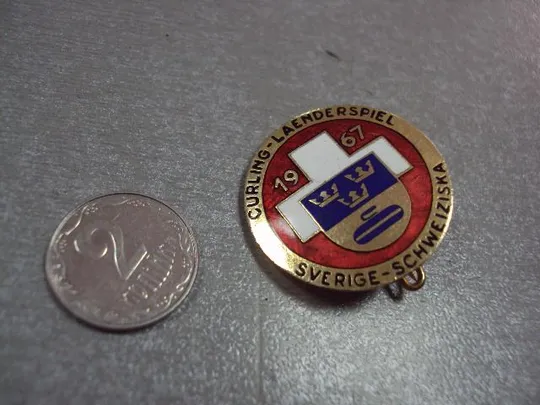 знак керлинг cc curling club curling-laenderspiel sverige-schweiziska 1967 №2877 Ціна
