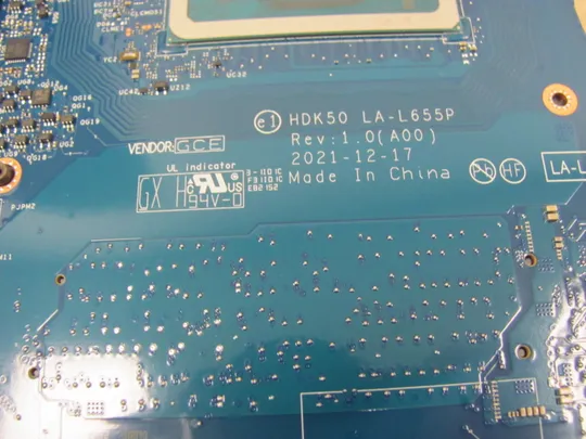 672-18 материнська плата HDK50 LA-L655P 0GVY0J SRLCY  i5-12500H для Dell Inspiron G15  5520 оригінал Недорого