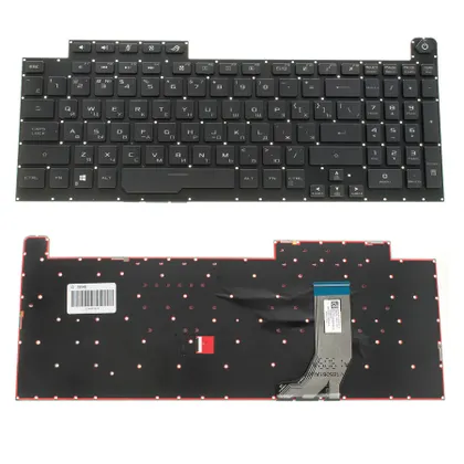 фото, Клавиатура для ноутбука ASUS (G731GD, G731GT, G731GU) rus, black, без фрейма, подсветка клавиш (RGB Per-Key) (ОРИГИНАЛ)