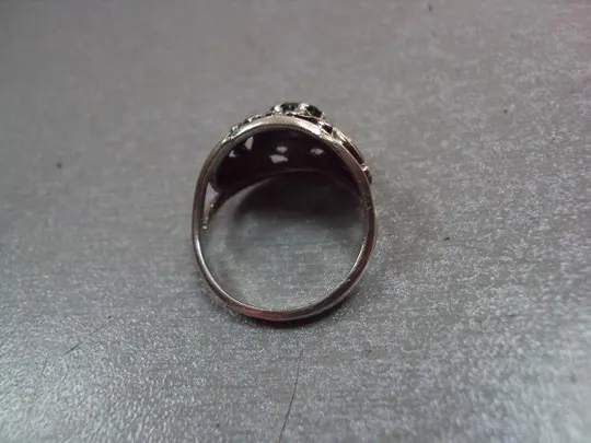 Кольцо женское ажурное с зеленым камушком серебро 925 проба украина вес 3,86 г размер 17 №11117 Характеристики