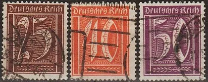 фото, 1921 - Німеччина - Стандарт - Цифри Mi.179-83 _11,0 €