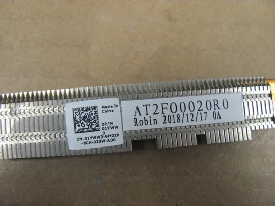 номер0149-7 термотрубка охолодження 01YWW3 AT2F00020R0  для Dell inspiron / vostro 3583  оригінал Продаж