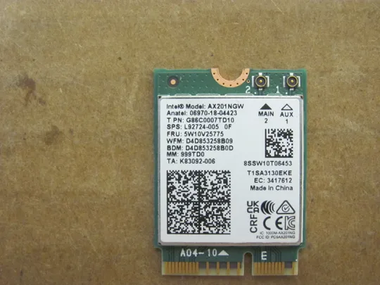 номер0945-40 WI-FI модуль адаптер  AX201NGW 5W10V25775  для MSI Katana 17 B12V MS-17L5  оригінал З аукціону