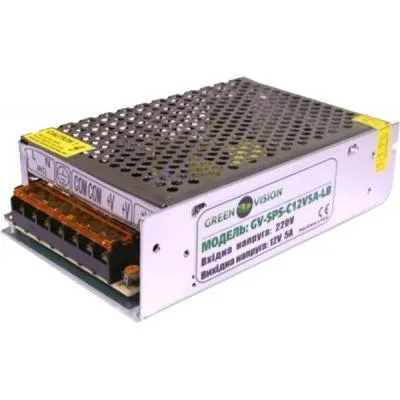 Блок питания для систем видеонаблюдения Greenvision GV-SPS-C 12V5A-LS (3448) Ціна