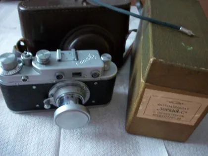 фото, Фотоаппарат Зоркий-С с подписью [Футляр, коробка картонная оригинальная, тросик] коллекционный