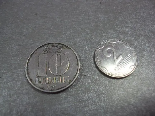 монета германия 10 пфеннигов 1963 №8700 Ціна