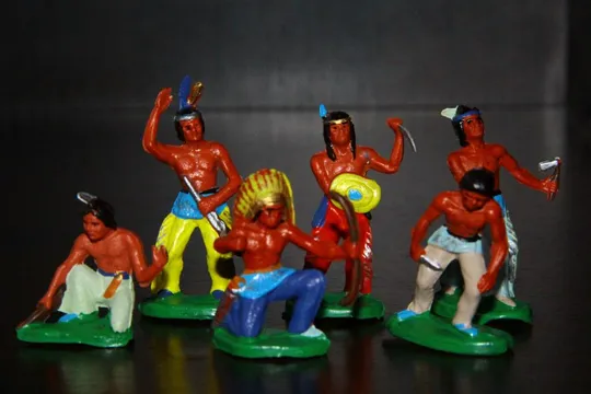 индейцы резиновые  40-45мм НАБОР №2  ### Ціна