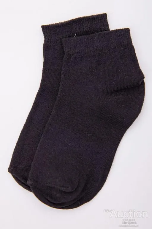 Детские однотонные носки, черного цвета, 167R605-1 Ціна