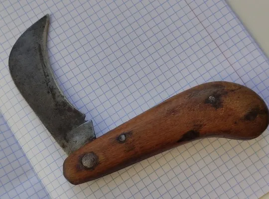 Нож большой садовый из СССР, хорошее состояние , без люфта, возможно 1960-е годы kb349 Продаж