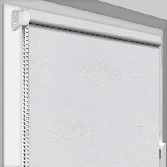 Рулонная штора Rolets Цветы 1-54281-425 42.5x170 см открытого типа Белая Ціна