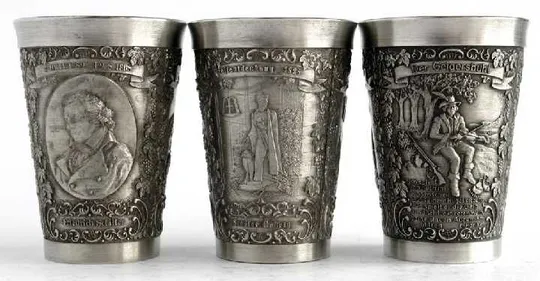 Олов&#039;яні келихи 3 шт., колекція №22, Zinn95%, Germany Ціна