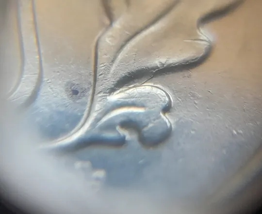 (7744) 25 копійок 2015 1ЕБм розколи на аверсі + засмічення на реверсі (25 копеек 2015 брак) 1ЕБм 1ЕБд З аукціону