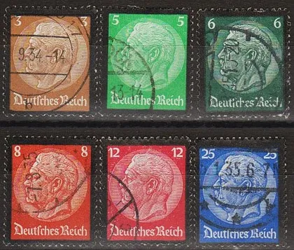 фото, 1934 - Рейх - Гінденбург - Траурний випуск Mi.548-53 _14,0 €