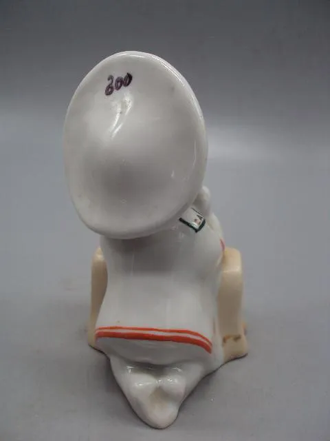 Фигура фарфор статуэтка Киев капитанская дочка с портфелем Буду как папа высота 12 см №14076 Інтернет-аукціон