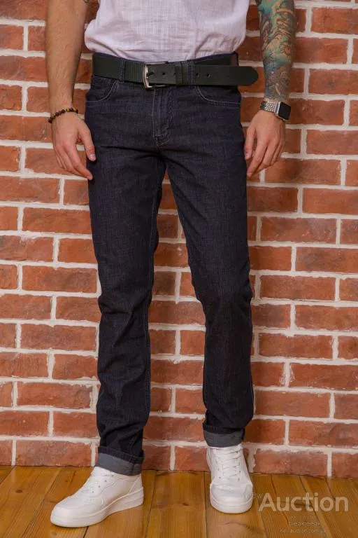 Джинсы мужские повседневные, цвет черный, 194R40550 Ціна