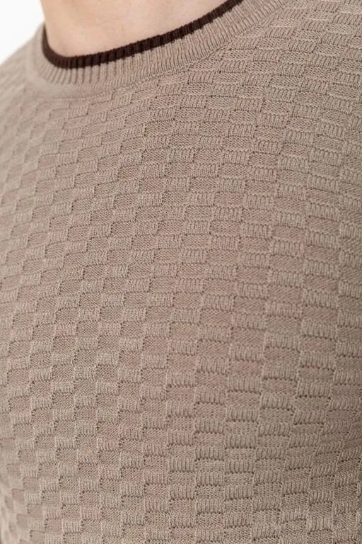 Свитер мужской, цвет бежевый, 214R8004 Де купити