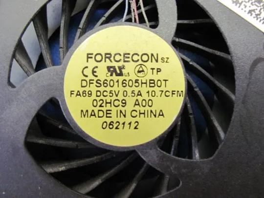 №67-16 Вентилятор (кулер, FAN) FORCECON 002HC9 для DELL PRECISION M4600 оригінал З аукціону