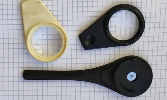 3 линзы, оптические приспособления 1980-годов в чехле, СССР pg722 Ціна