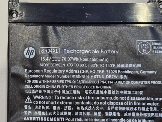 Купити Аккумулятор HP SR04XL неробочий