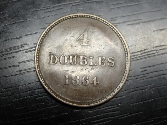 Купити 4 дубля Гернсі 1864 (одне стебло)