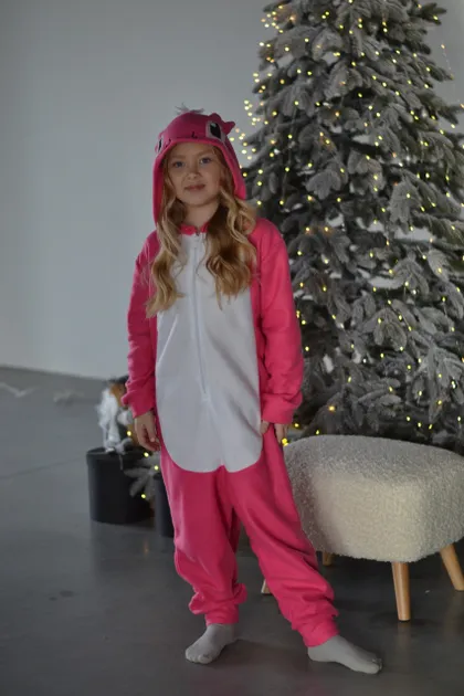 фото, Кігурумі дитяча костюм піжама Дракончик рожевий (розміри 110-128) 128