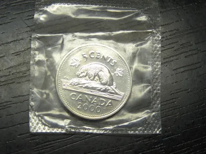 фото, 5 центів Канада 2000 W UNC в запайці