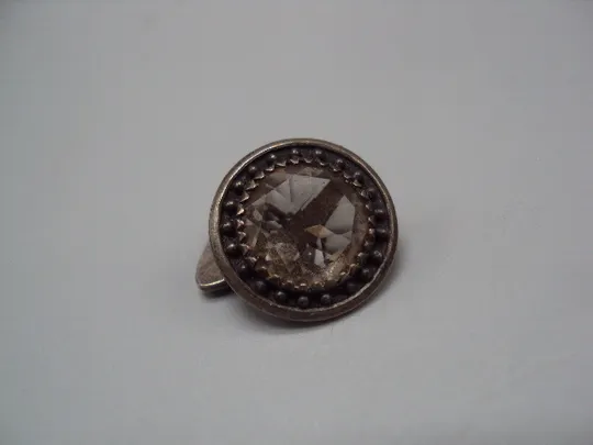 Запонка круглая серебро 875 проба ссср клеймо с звездочка 875 СЮЗ вес 5,83 г диаметр 1,9 см №15795 З аукціону