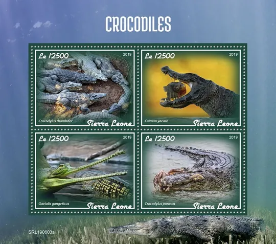 Купити Сьерра Леоне-Крокодилы-2019. Чистый полный красивый комплект. MNH.