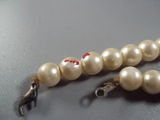 Бижутерия бусы под жемчуг в один ряд стекло длина 41,8 см №11810 З аукціону