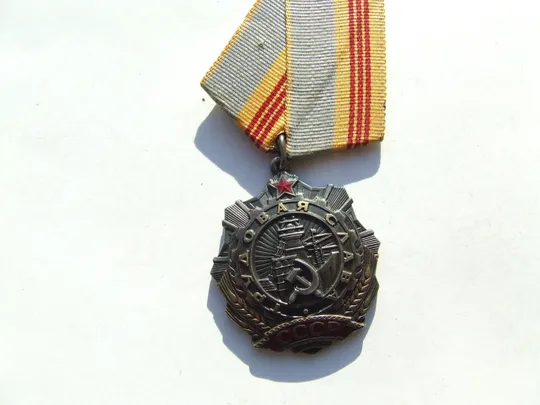 Орден Трудовая Слава  - 3  степени  № 485 319 награждения 1982 гг. на Супрун Л. И.  Следы  носки  отсутствуют. Де купити