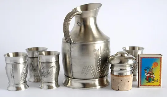 Олов&#039;яний графин і 4 чарки, Artina-SKS, Німеччина Інтернет-аукціон