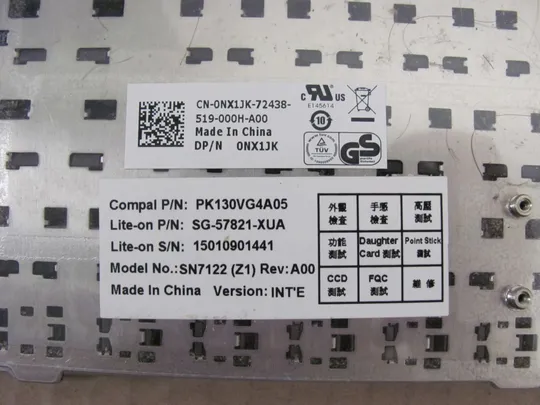 №150-9 клавіатура робоча 0NX1JK 0CC2HK для E5430 E5420 E6220 E6230 E6320 E6330 E6420 E6430 E6440 оригінал Інтернет-аукціон