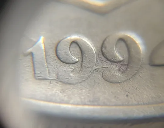 (5928) 25 копійок 1994 1БВм розколи у році карбування на аверсі (25 копеек 1994 1БВм) Де купити