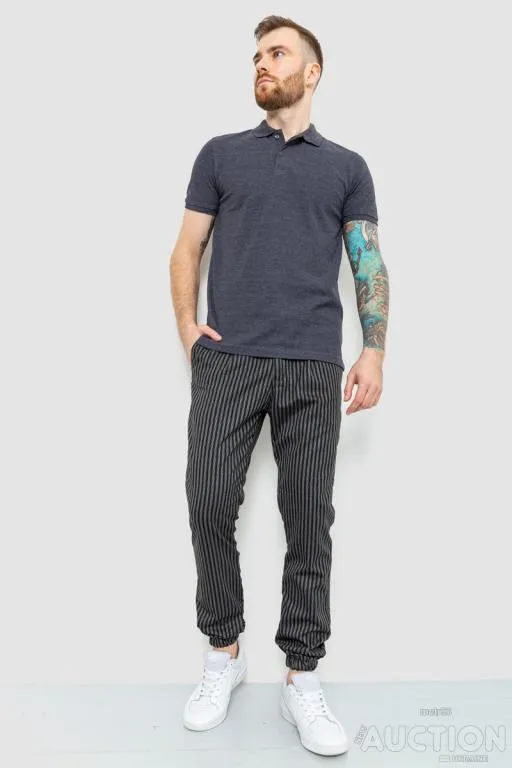 Купити Брюки мужские в полоску, цвет серо-черный, 157R2004