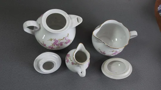 Набор посуды Кахла Kahla БУ фарфор чайник, 2 соусника, крышка порцеляновий набір Інтернет-аукціон