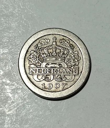 фото, Нидерланды 5 центов 1907 год