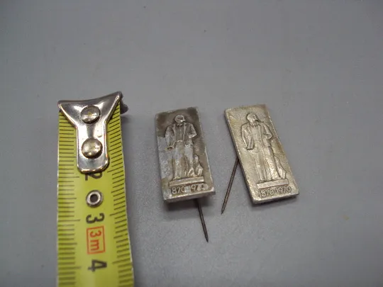 Знак Ленин 1870-1970 гг. памятник 100 лет со дня рождения юбилей Ульянов ссср лот 2 шт №17548 Ціна