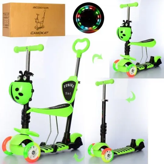 Самокат I-Trike 5в1 Maxi JR3-026-C-GR зеленый Ціна