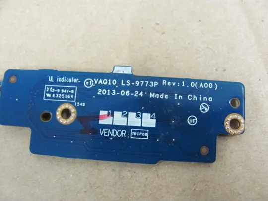 580-13 плата кнопки звуку- LED  LS-9773P NBX00012A00  для Dell Precision M4800 M4700   оригінал Де купити