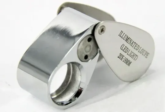 Лупа ювелірна  з Led підсвіткою, 20Х, діам-18мм  (MG21006) Ціна