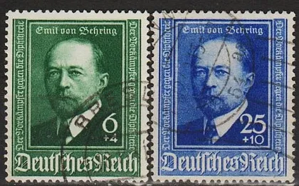 фото, 1940 - Рейх - Еміль Беринг Mi.760-61 _6,0 € _гаш