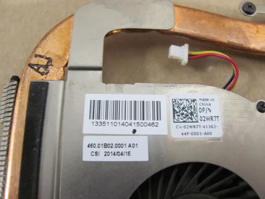 431-7 система охолодження 02WR7T 460.01B02.0001 для  Dell Inspiron 15 3000 3541 3542 3543 оригінал З аукціону