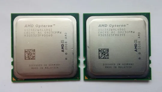Два 4х ядерных процессора AMD Opteron 2382 2,6GHz OS2382WAL4DGI Socket F 1207 75W Вжив З аукціону