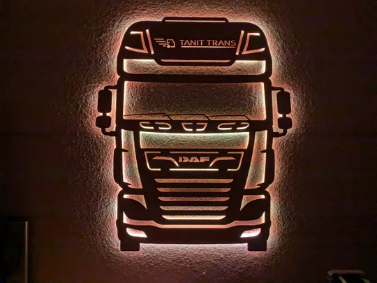 Купити Панно декоративне картина на стіну DAF LED 16 кольорів пульт 760х900 acr-p000180