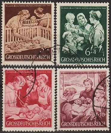 фото, 1944 - Рейх - Допомога матері Mi.869-72 _4,0 €  _гаш