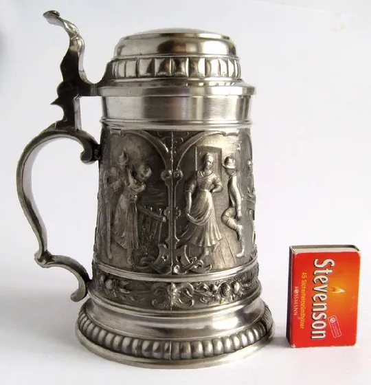 Олов'яний пивний кухоль Zu Frau 700 мл Zinn95% Germany Характеристики